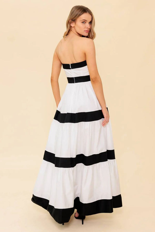 Vestido Blanco Rayas