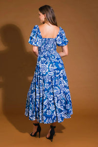 Azul c/b Floral