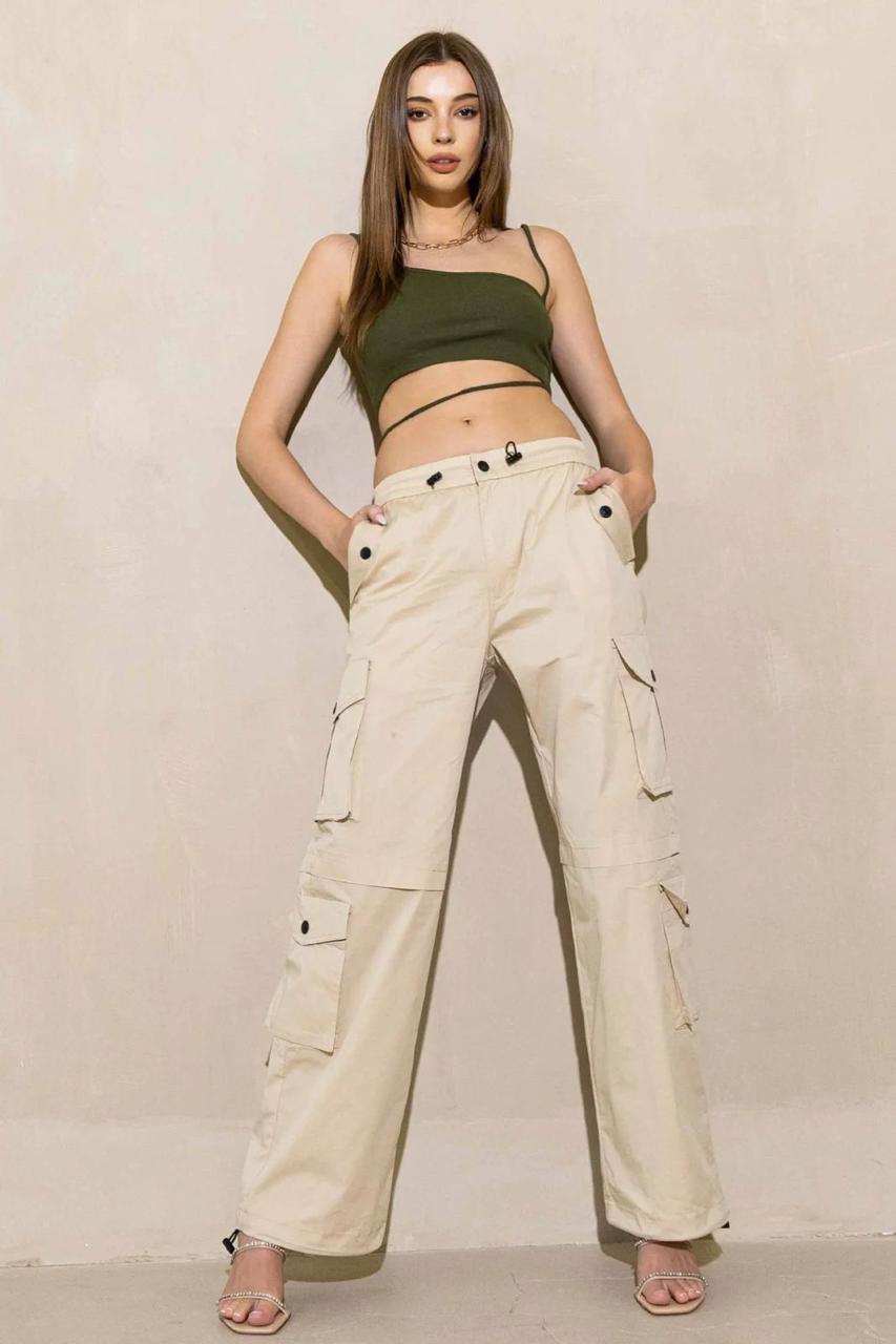 Pantalon Tipo Cargo Beige
