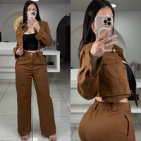 Set Pantalón Tipo Mezclilla