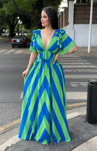 Verde Azul Rayado