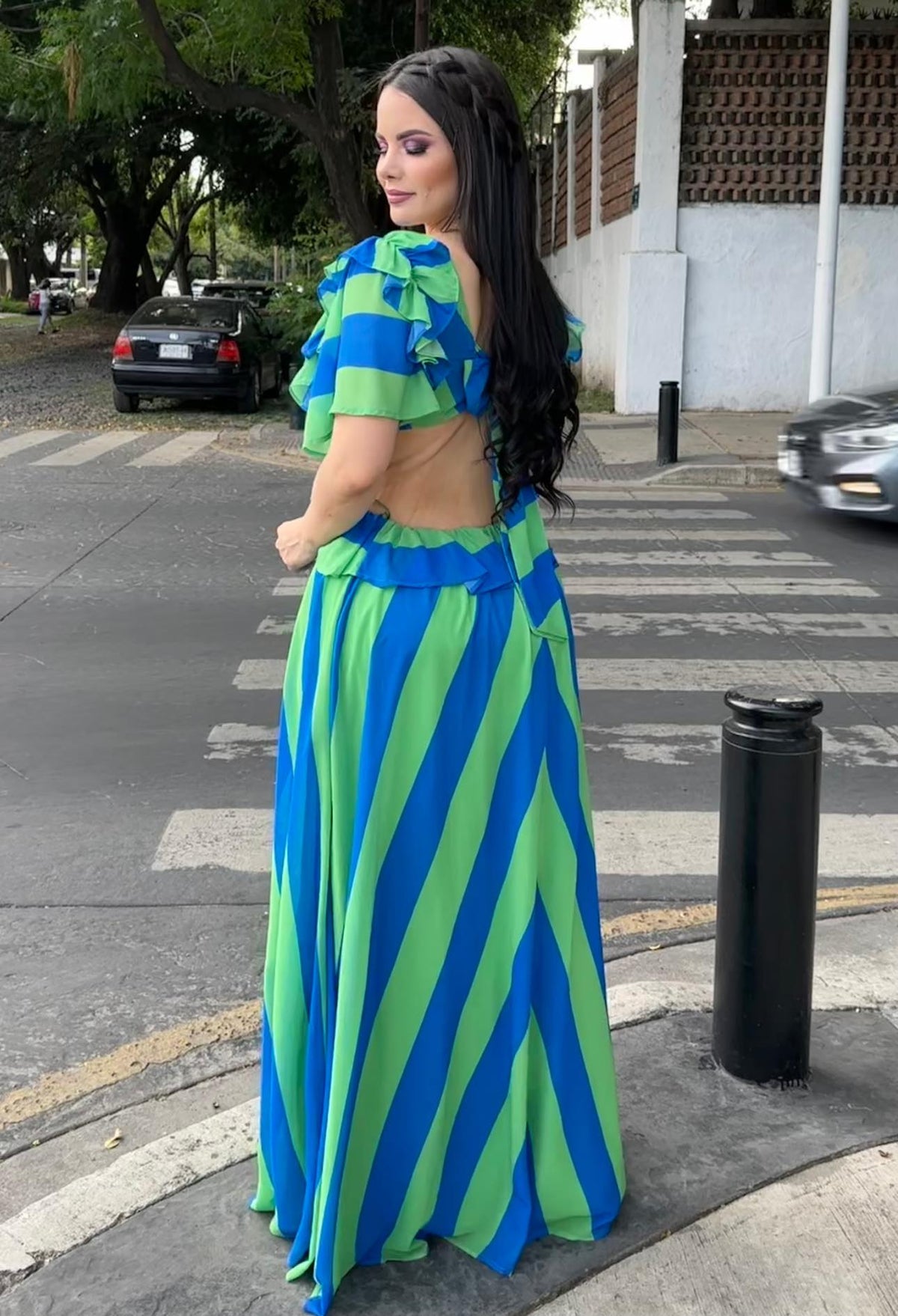 Verde Azul Rayado