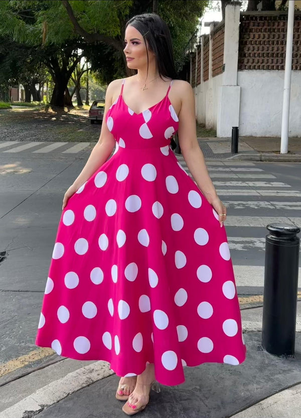 Vestido Lunares Rosa