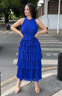 Vestido Pastelones Azul