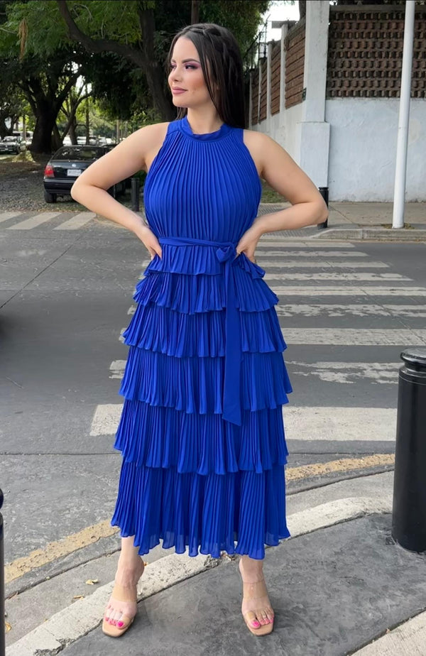 Vestido Pastelones Azul