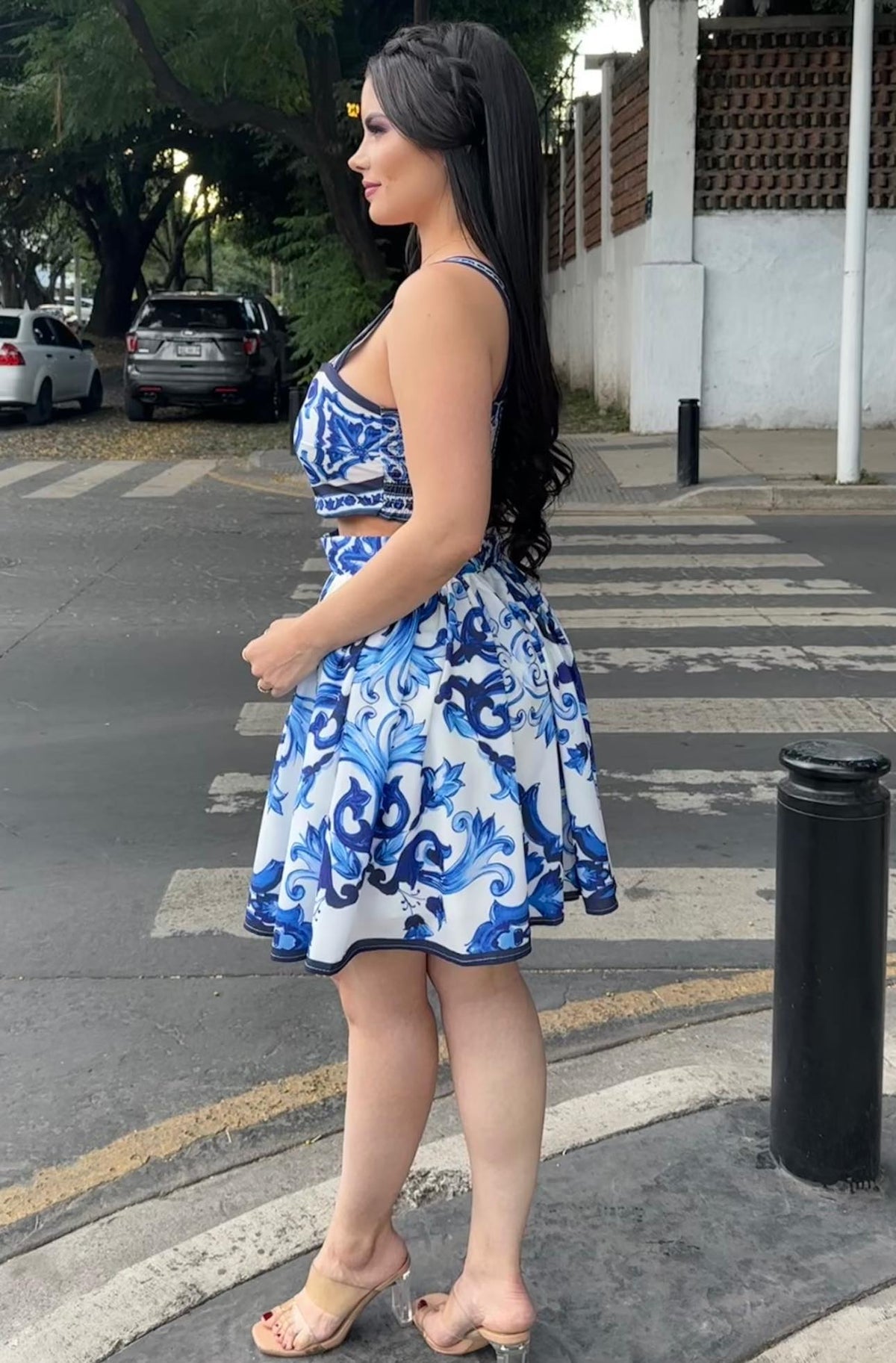 Set Azul Falda