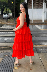 Vestido de Tirantes Rojo