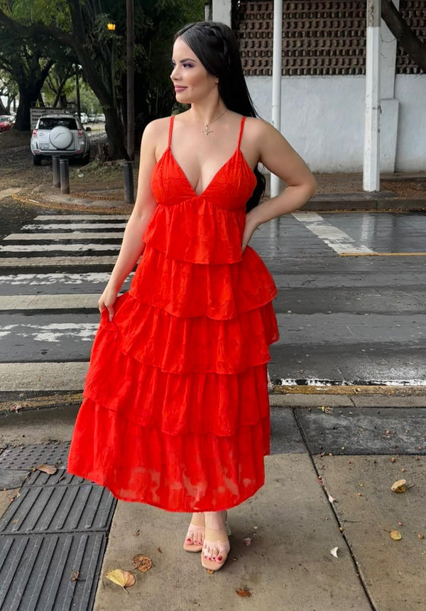 Vestido de Tirantes Rojo