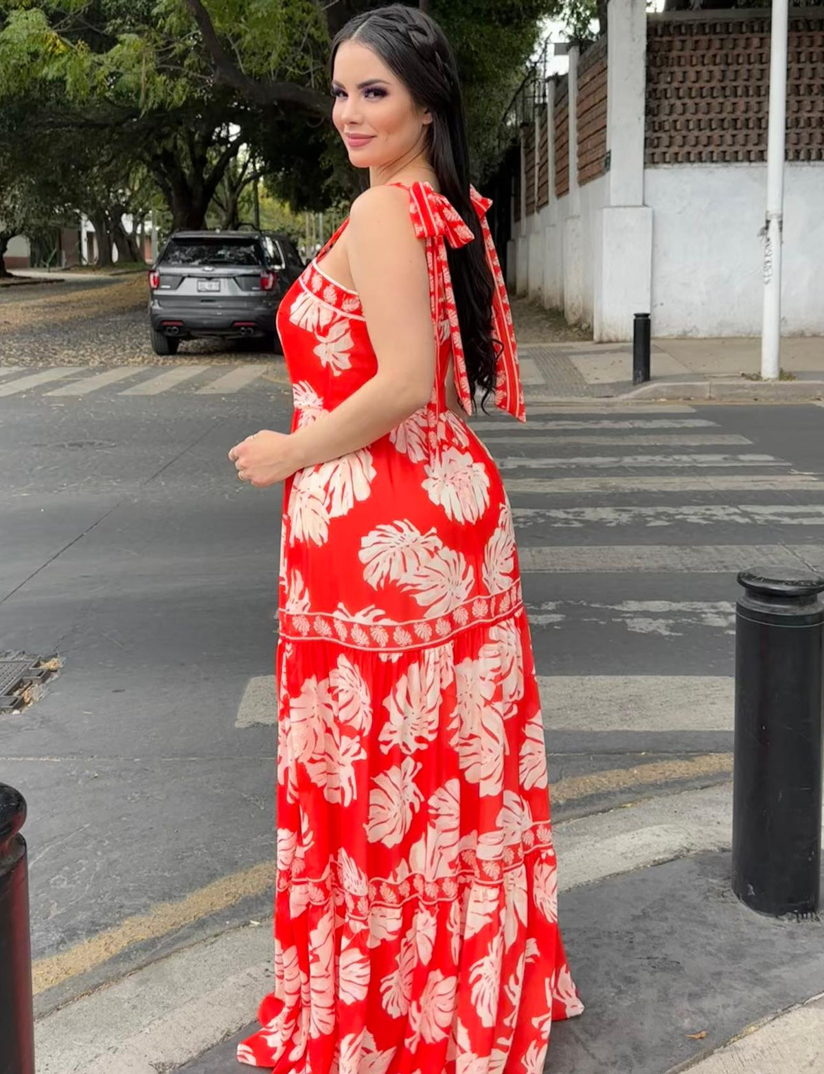 Vestido Minimonstera Rojo