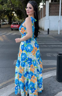 Vestido Floral Azul