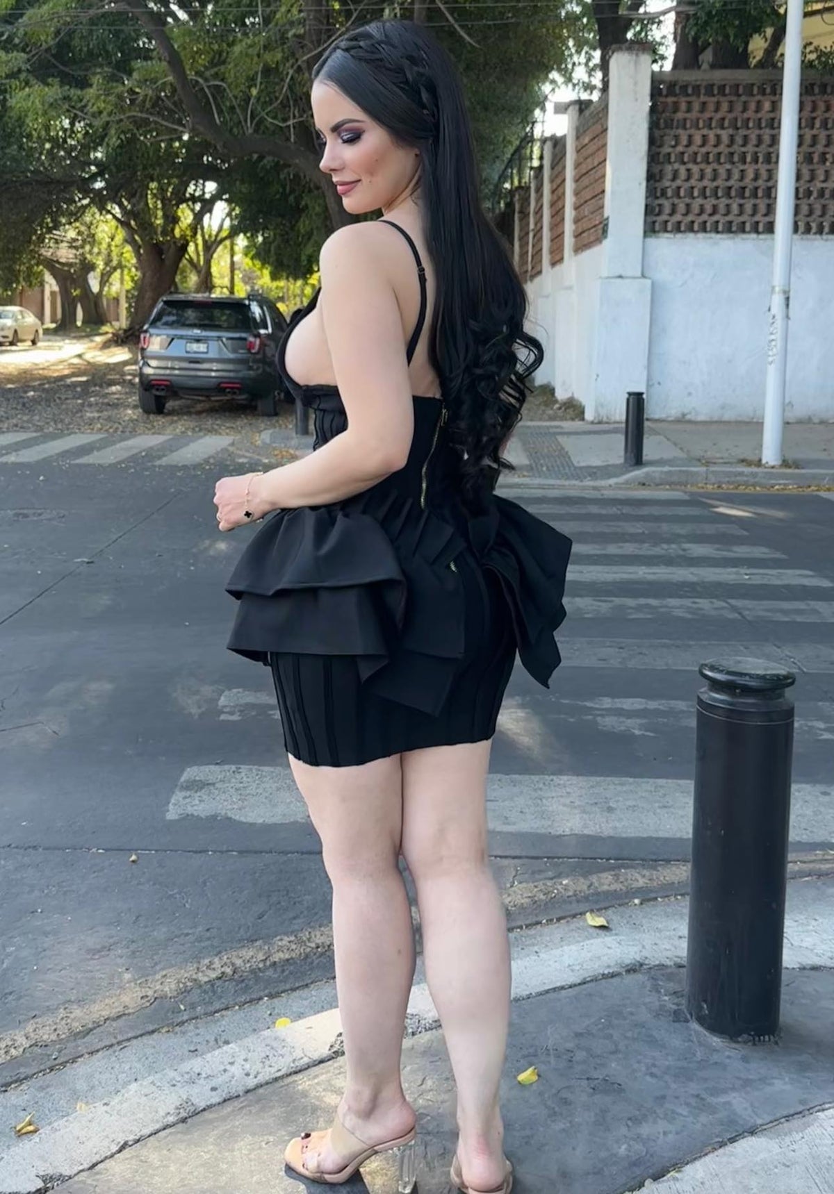 Vestido Peplum Negro