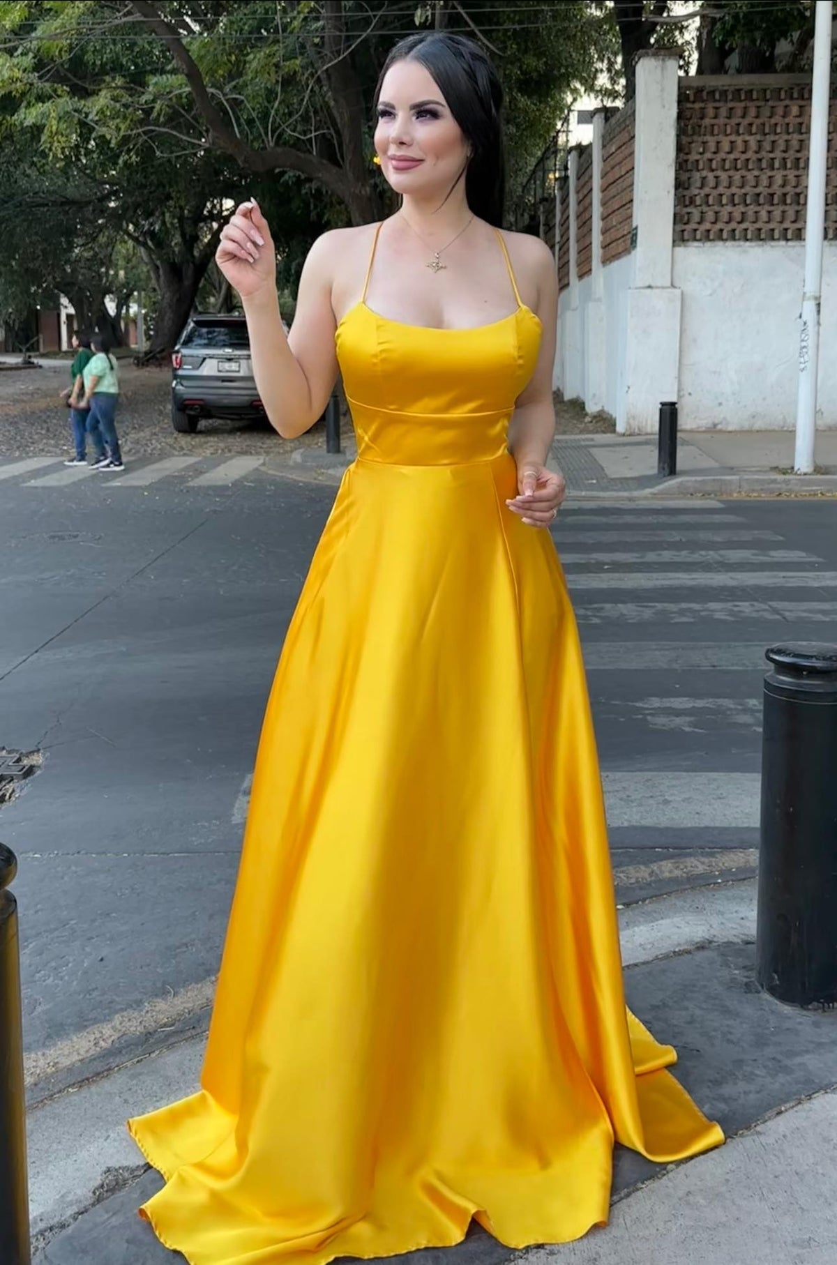 Vestido Satin Tirantes
