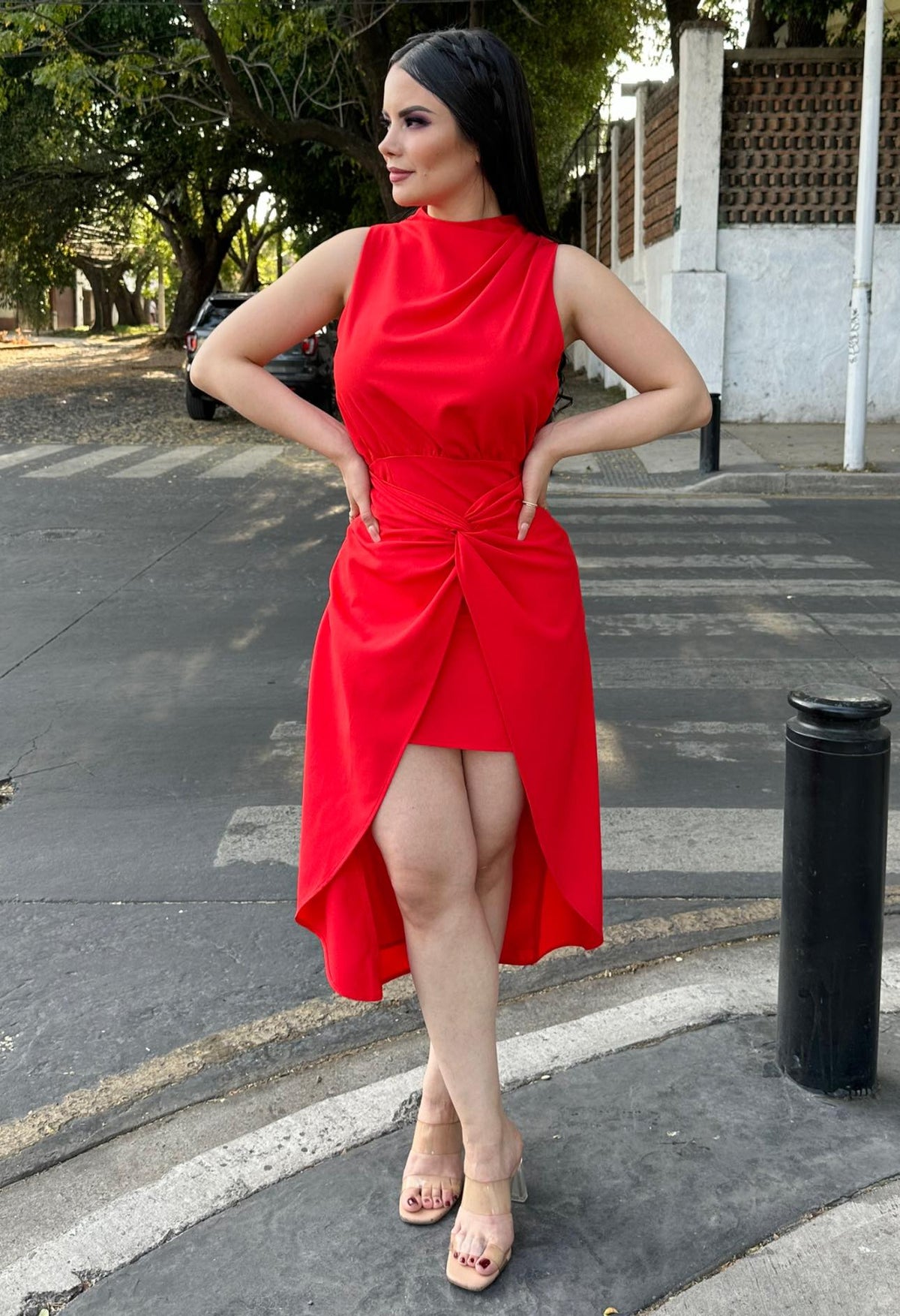 Vestido Midi Rojo