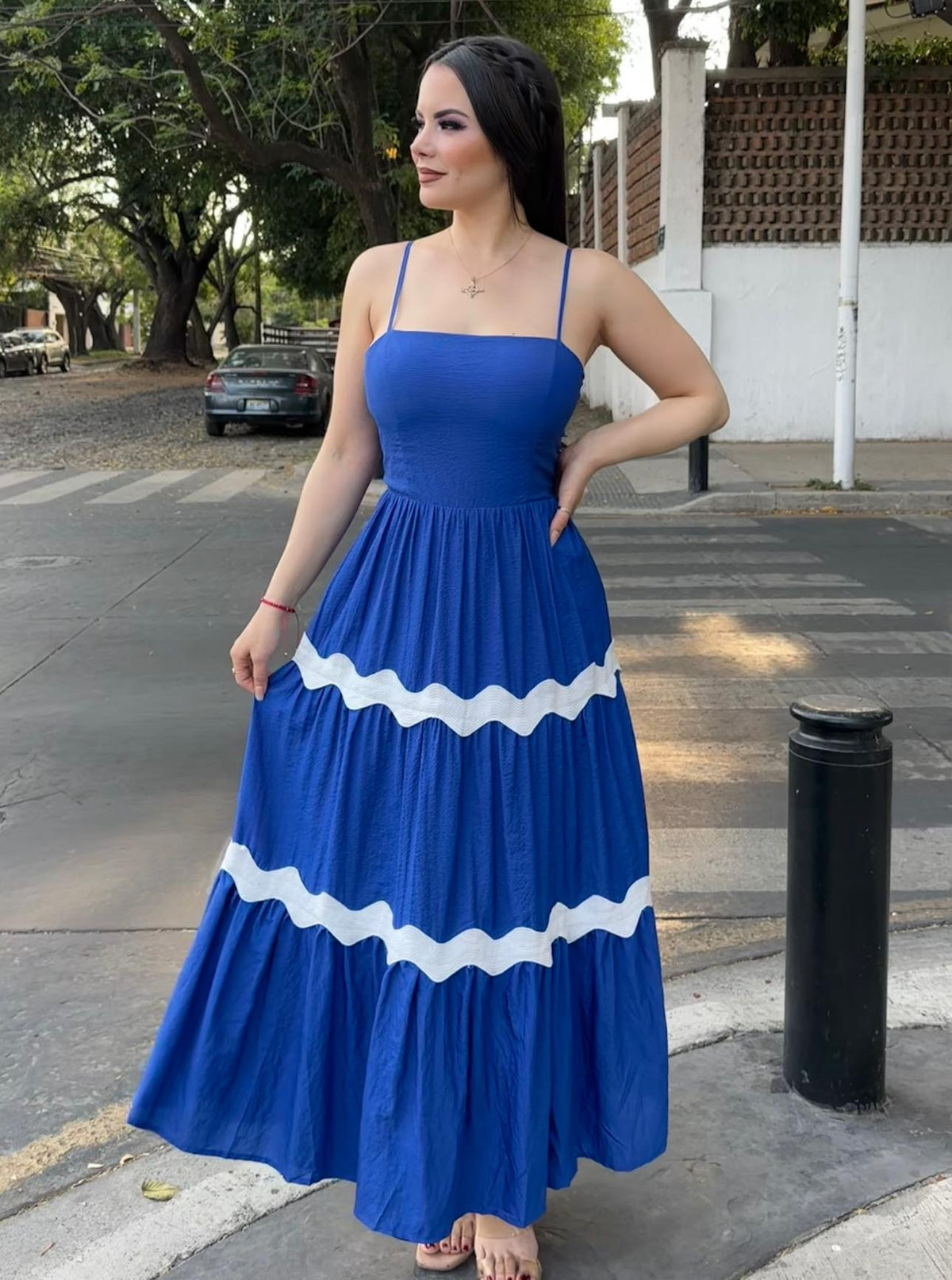 Vestido Tiara Azul