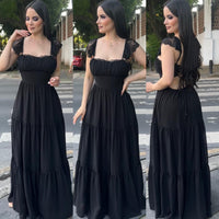 Vestido Amarre Espalda Negro