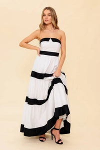 Vestido Blanco Rayas