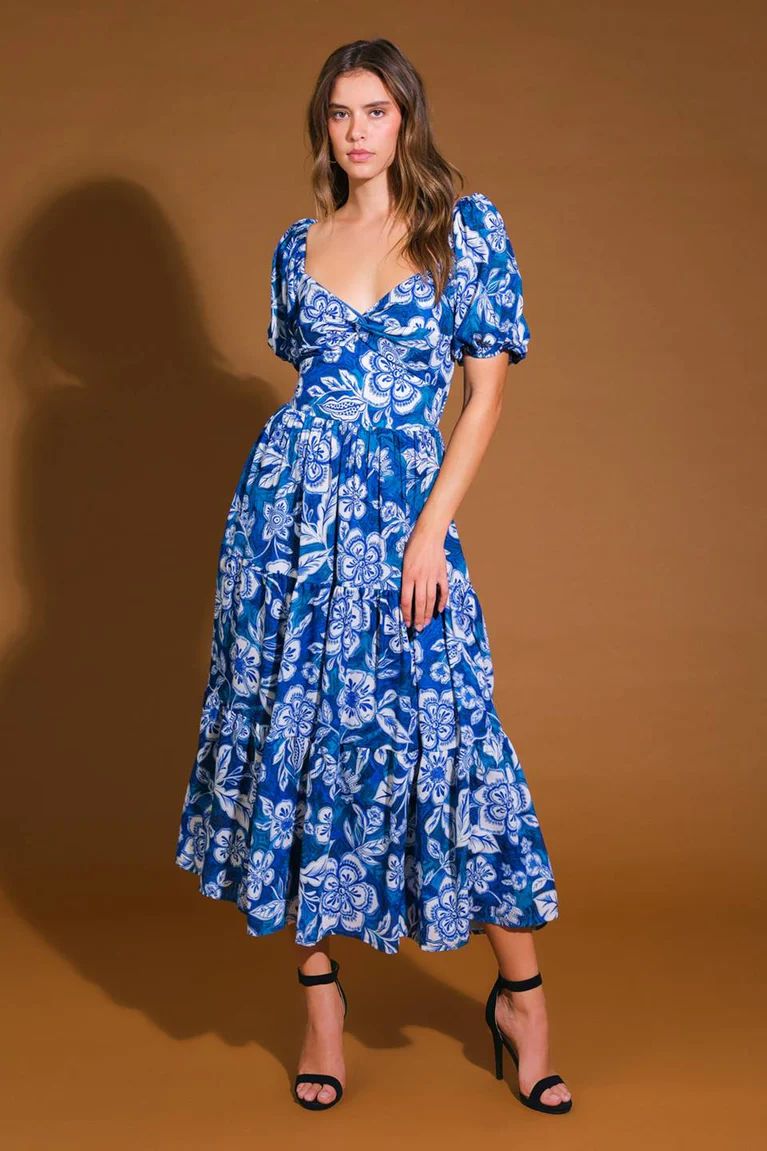 Azul c/b Floral