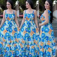 Vestido Floral Azul
