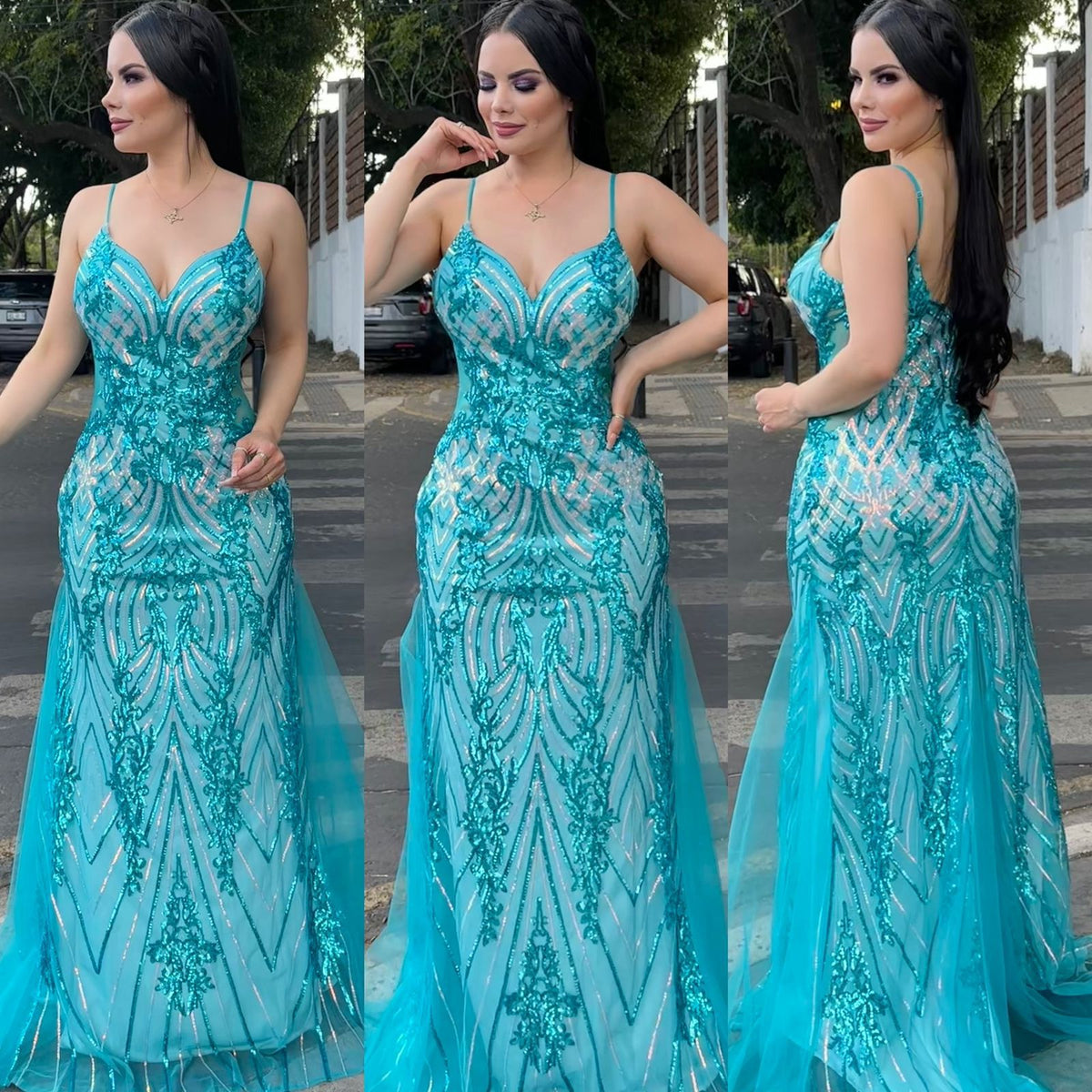 Vestido Sirena Aqua