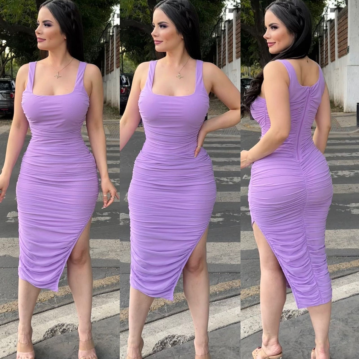 Vestido Tipo Bandage Lila
