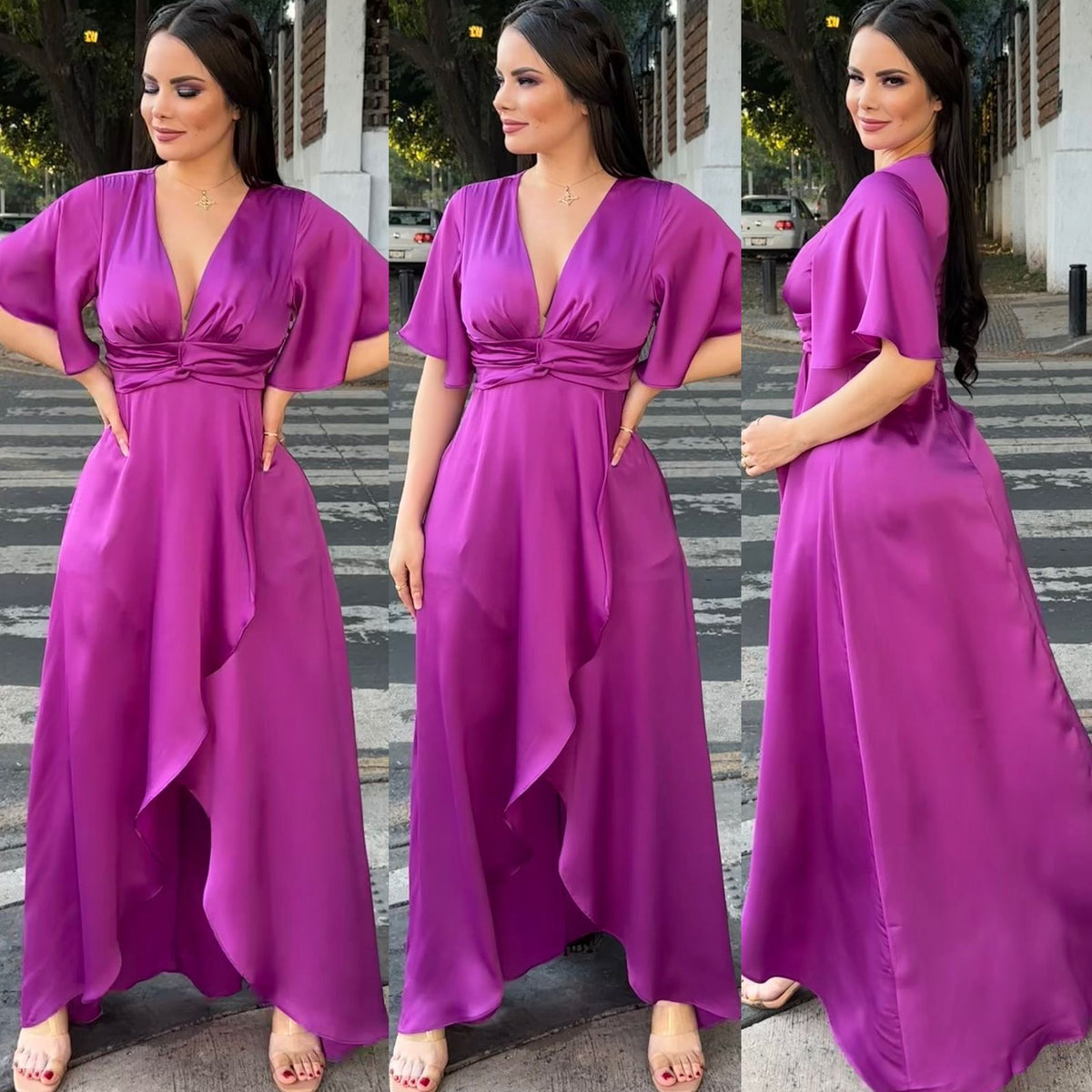 Vestido Cintillo Morado