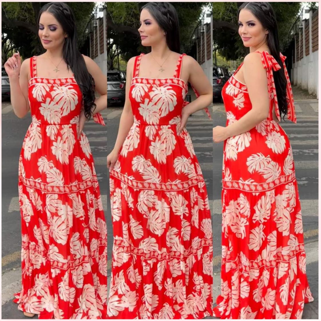 Vestido Minimonstera Rojo