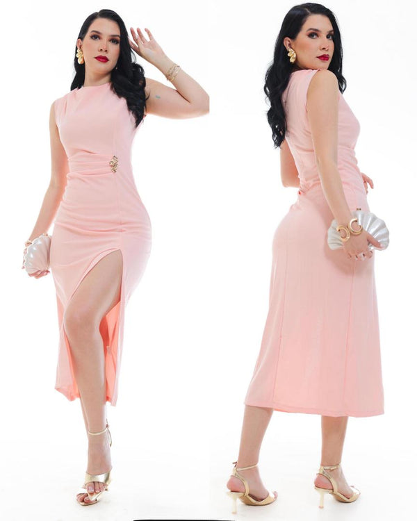 Vestido Ajustado Abierta