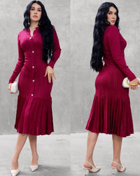 Vestido Sueter Boton