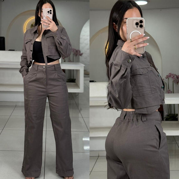 Set Pantalón Tipo Mezclilla